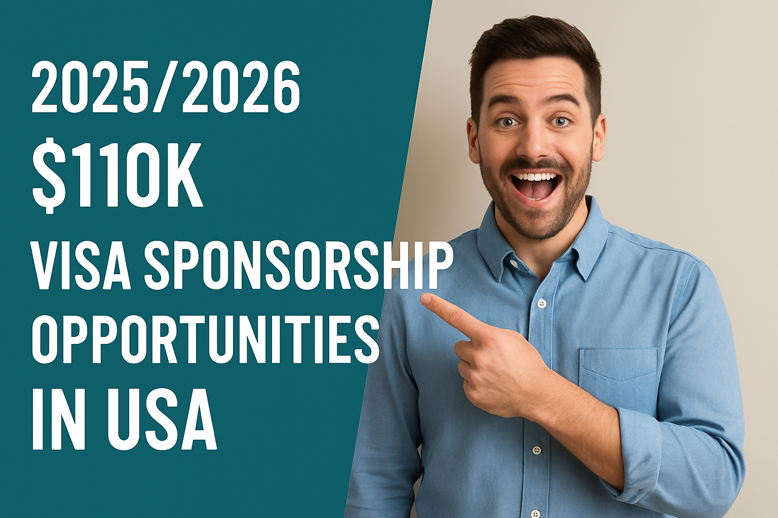2025/2026 $110K VISA SPONSORSHIP OPPORTUNITIES IN USA