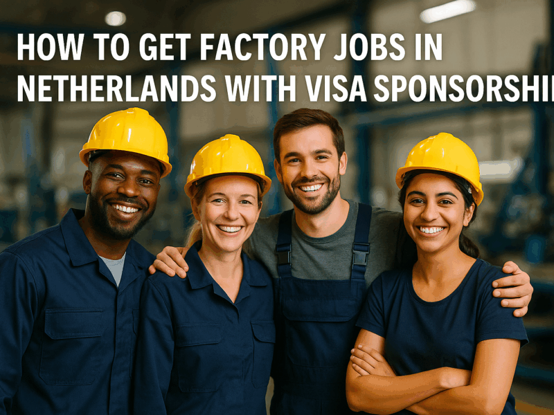 How To Get Factory Jobs in Netherlands with Visa Sponsorship